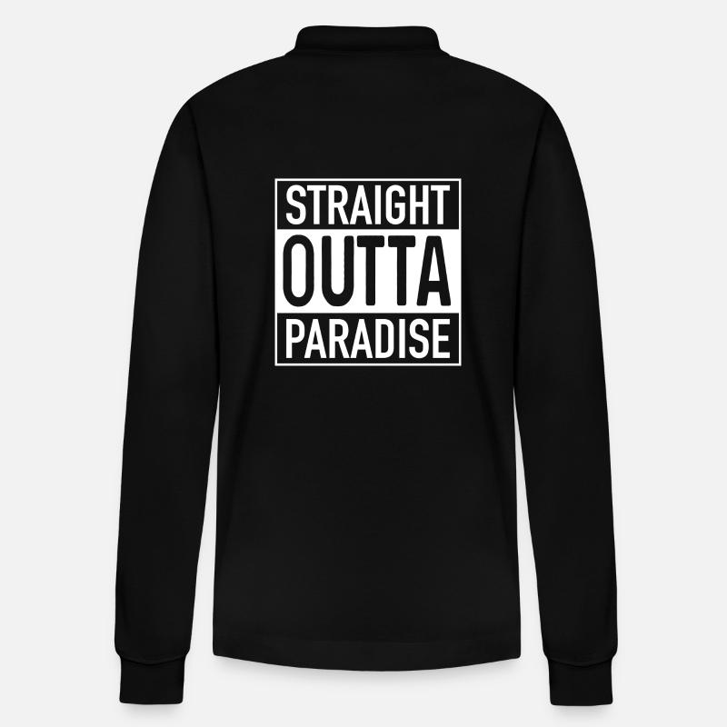 Tout droit OUTTA Paradise - Polo à manches longues bio PREPSTER Stanley/Stella Unisexe - noir