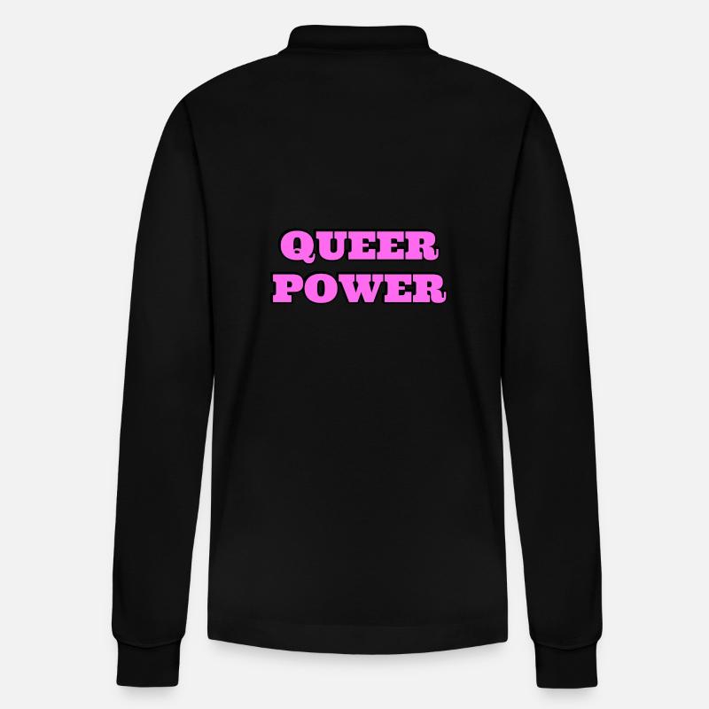 Queere Macht - Stanley/Stella Unisex Bio-Langarm-Poloshirt Prepster - Schwarz