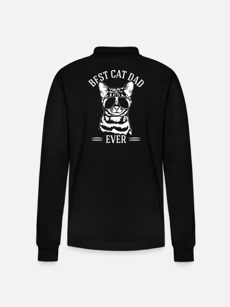 Bedste kattefar Bengalsk kat Bengalkatze Katze Wilsigns - Stanley/Stella Prepster økologisk unisex langærmet poloshirt - sort