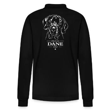 Danois Papa Chien Chien Dogue Allemand Wilsigns - Polo à manches longues bio PREPSTER Stanley/Stella Unisexe - noir - Dos - Anna (173cm)