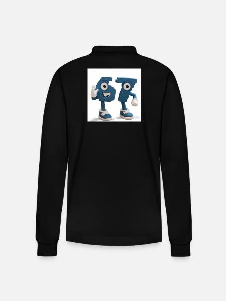 sixseven - Stanley/Stella Organic Unisex Long-Sleeved Polo Shirt Prepster - black