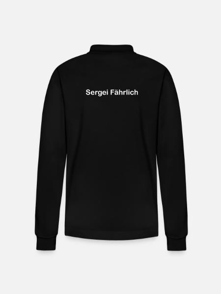 Sergei Fährlich - Stanley/Stella Organic Unisex Long-Sleeved Polo Shirt Prepster - black