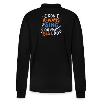 Singer - Stanley/Stella Organic Unisex Long-Sleeved Polo Shirt Prepster - black - Back - Anna (173cm)