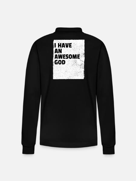 Inspirational Quote Left-Handed - Stanley/Stella Organic Unisex Long-Sleeved Polo Shirt Prepster - black