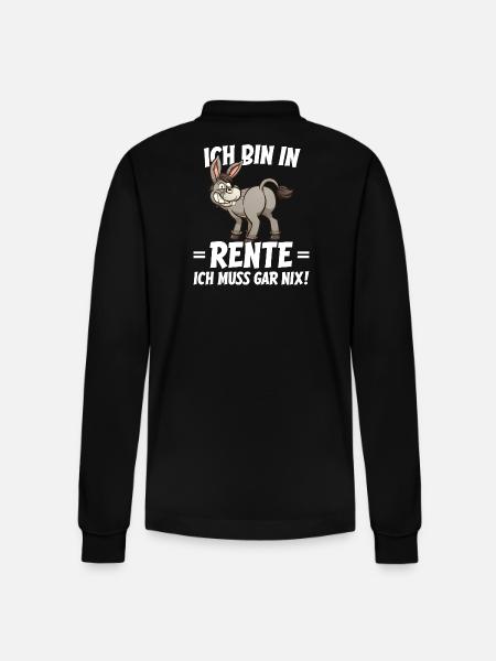 I'm Retired Humor Saying - Stanley/Stella Organic Unisex Long-Sleeved Polo Shirt Prepster - black