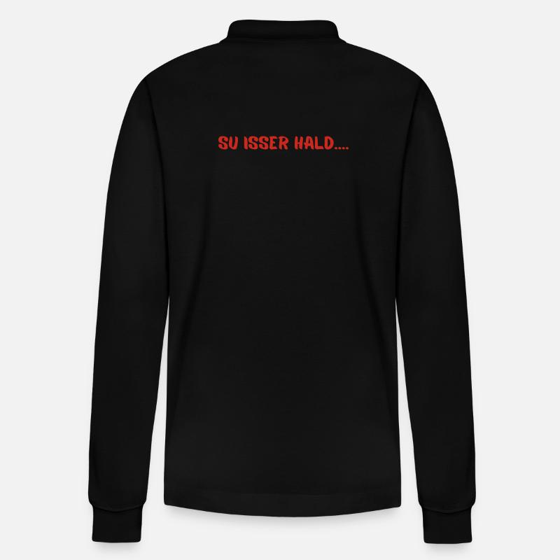 Su isser hald - Stanley/Stella Unisex Bio-Langarm-Poloshirt Prepster - Schwarz