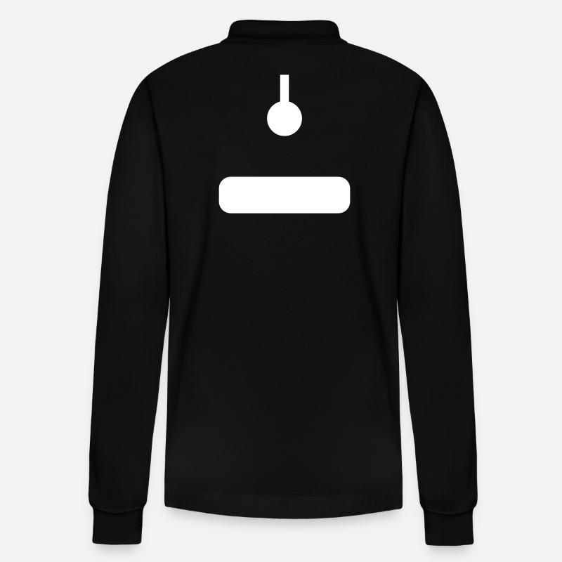 arcade-joystick-weiss - Stanley/Stella Unisex Bio-Langarm-Poloshirt Prepster - Schwarz