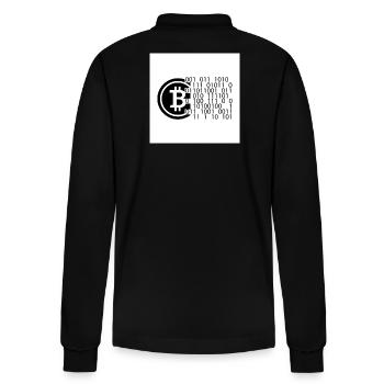Bitcoin Code - Stanley/Stella Unisex Bio-Langarm-Poloshirt Prepster - Schwarz - Hinten - Anna (173cm)