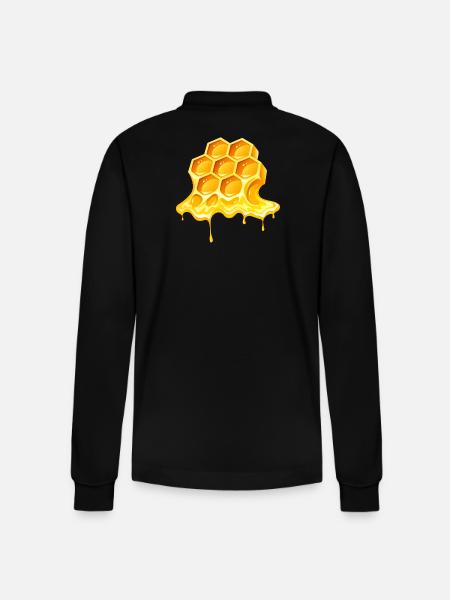 honey, beekeeper, beekeeper - Stanley/Stella Organic Unisex Long-Sleeved Polo Shirt Prepster - black