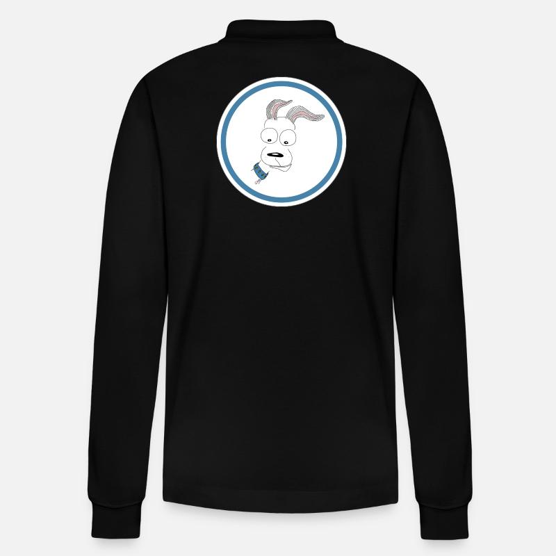 Hund - Stanley/Stella Unisex Bio-Langarm-Poloshirt Prepster - Schwarz