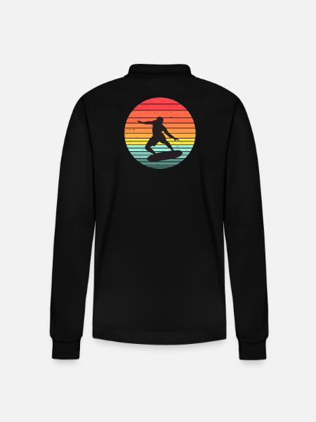 surf, surfer, surfeur - Polo à manches longues bio PREPSTER Stanley/Stella Unisexe - noir