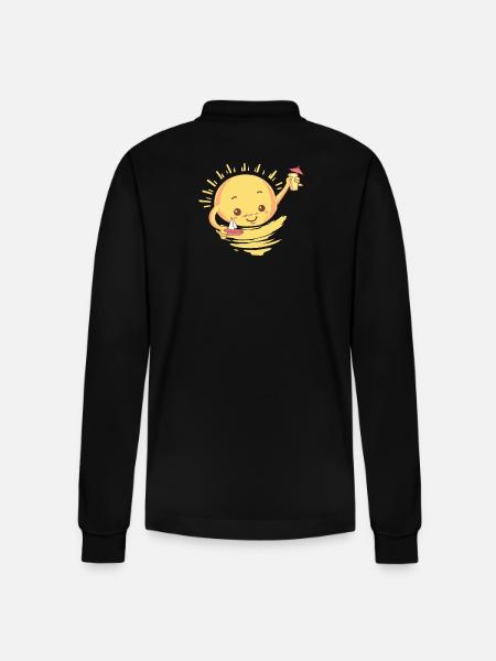 Sommer Cocktail Geschenk - Stanley/Stella Unisex Bio-Langarm-Poloshirt Prepster - Schwarz