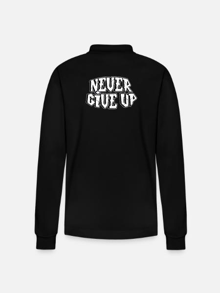 everything is possible, winner, fighter - Stanley/Stella Organic Unisex Long-Sleeved Polo Shirt Prepster - black