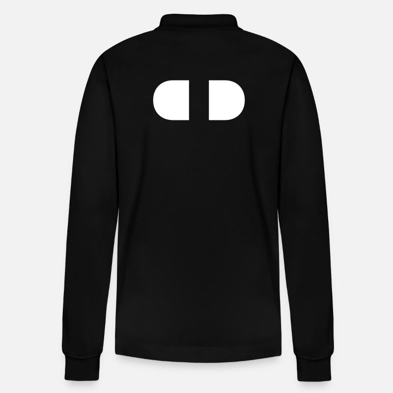 Manette-Split-Blanc - Polo à manches longues bio PREPSTER Stanley/Stella Unisexe - noir