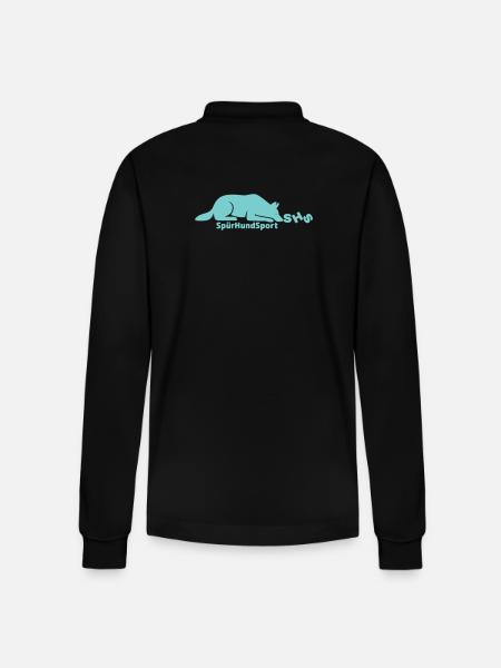 SHS logo mint - Stanley/Stella Organic Unisex Long-Sleeved Polo Shirt Prepster - black