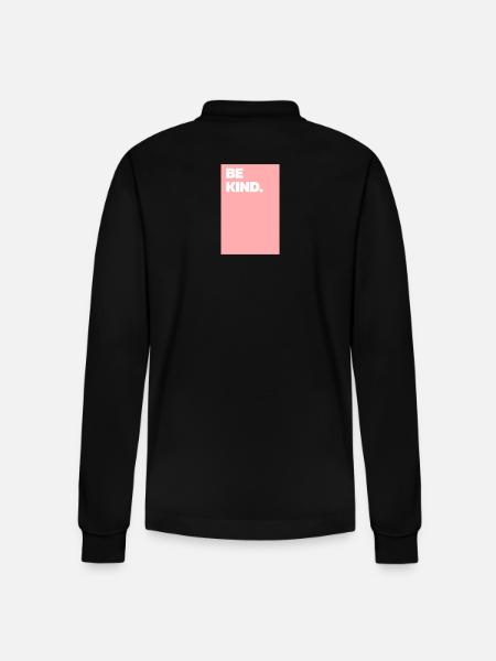 Be Kind - Stanley/Stella Organic Unisex Long-Sleeved Polo Shirt Prepster - black