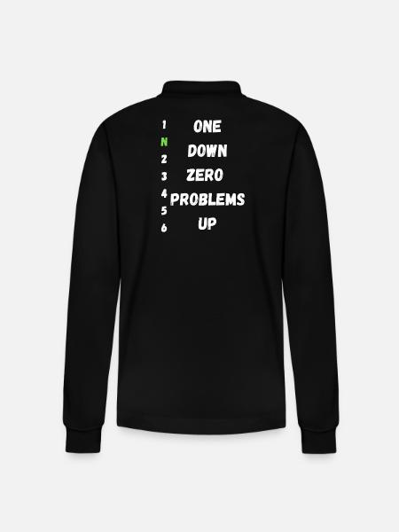 Un Down Zero Problèmes Up - Polo à manches longues bio PREPSTER Stanley/Stella Unisexe - noir