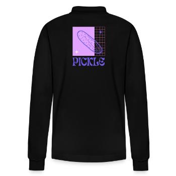Pickle Style - weirdpeoplelovethis. - Stanley/Stella Unisex Bio-Langarm-Poloshirt Prepster - Schwarz - Hinten - Anna (173cm)