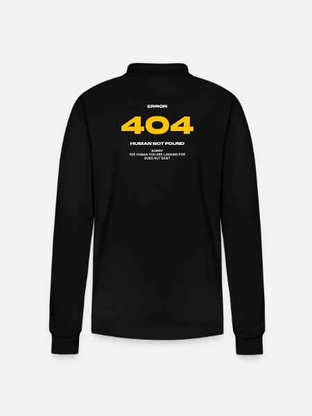 Error 404 Human not found - Stanley/Stella Unisex Bio-Langarm-Poloshirt Prepster - Schwarz