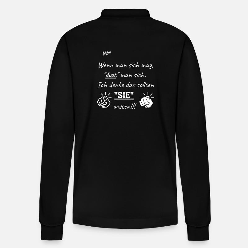 Mögen - Stanley/Stella Unisex Bio-Langarm-Poloshirt Prepster - Schwarz