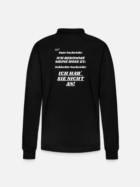 Gute Nachricht - Stanley/Stella Unisex Bio-Langarm-Poloshirt Prepster - Schwarz