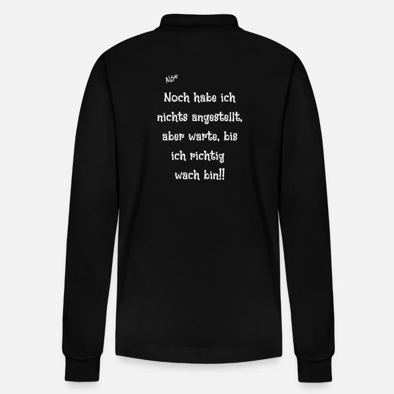 Wach - Stanley/Stella Unisex Bio-Langarm-Poloshirt Prepster - Schwarz
