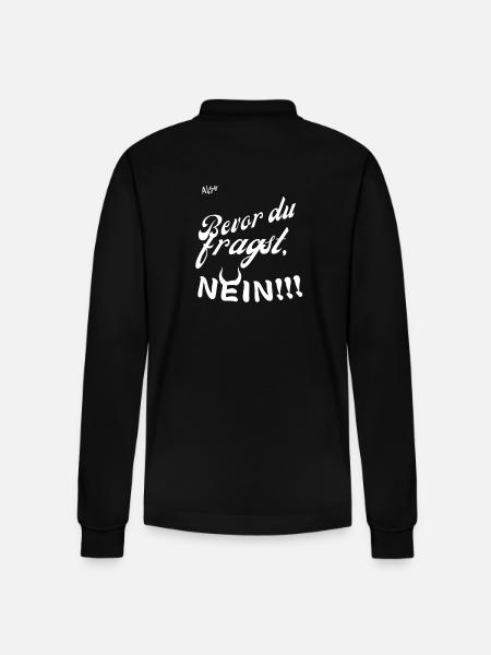 Nein - Stanley/Stella Unisex Bio-Langarm-Poloshirt Prepster - Schwarz