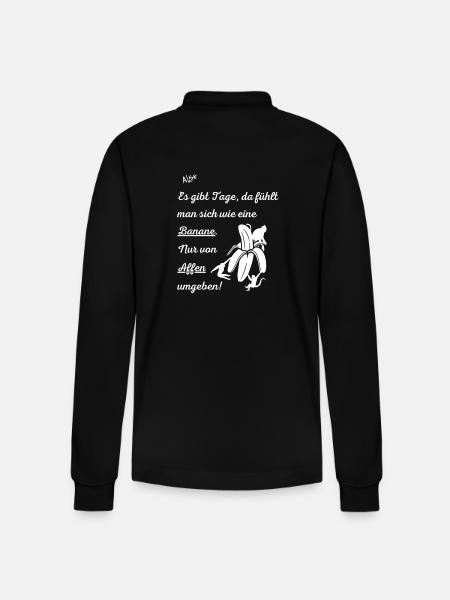 Banane - Stanley/Stella Unisex Bio-Langarm-Poloshirt Prepster - Schwarz