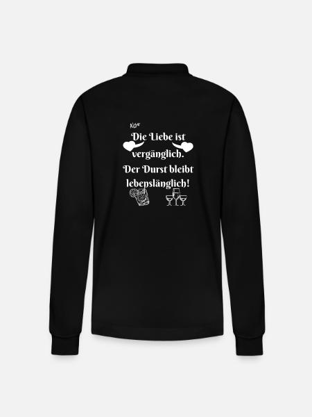 Durst bleibt lebenslänglich. - Stanley/Stella Unisex Bio-Langarm-Poloshirt Prepster - Schwarz