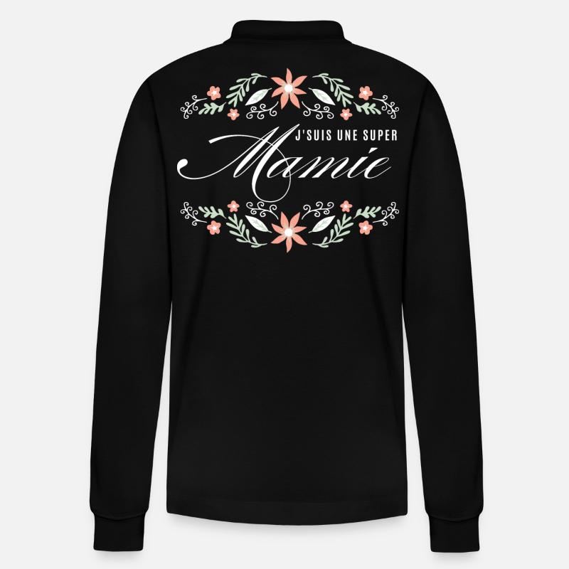 I'm a great granny - Stanley/Stella Organic Unisex Long-Sleeved Polo Shirt Prepster - black