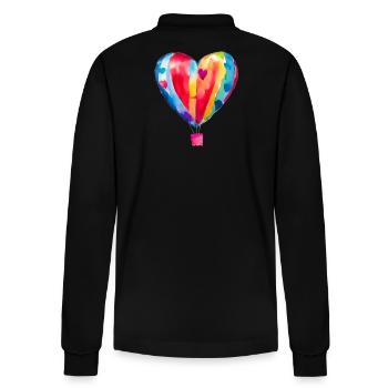 Ballon - Stanley/Stella Unisex Bio-Langarm-Poloshirt Prepster - Schwarz - Hinten - Anna (173cm)