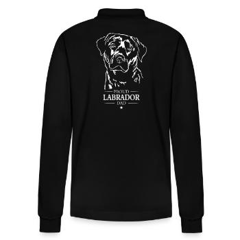 Labrador Papa Chien Chien Labbi Wilsigns - Polo à manches longues bio PREPSTER Stanley/Stella Unisexe - noir - Dos - Anna (173cm)