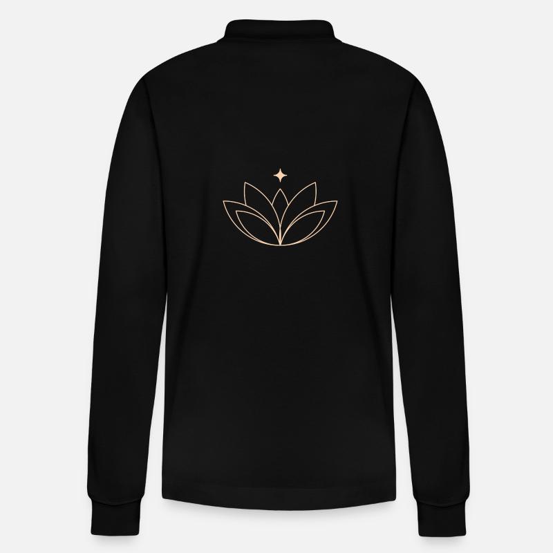 Lotus - Stanley/Stella Unisex Bio-Langarm-Poloshirt Prepster - Schwarz