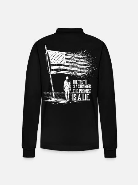 The Truth is a Stranger - Stanley/Stella Organic Unisex Long-Sleeved Polo Shirt Prepster - black