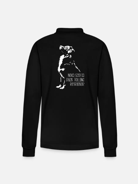 Nova Scotia Duck Tolling Retriever Silhouet Hond - Stanley/Stella uniseks bio poloshirt met lange mouwen Prepster - zwart