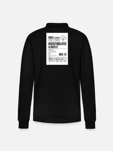 Over It - Stanley/Stella Unisex Bio-Langarm-Poloshirt Prepster - Schwarz