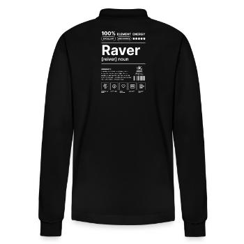Raver Lifestyle White - Stanley/Stella Organic Unisex Long-Sleeved Polo Shirt Prepster - black - Back - Anna (173cm)