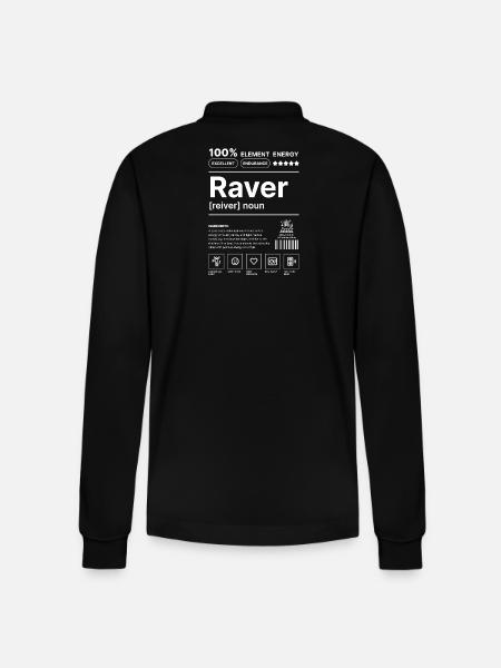 Raver-Lebensstil Weiß - Stanley/Stella Unisex Bio-Langarm-Poloshirt Prepster - Schwarz