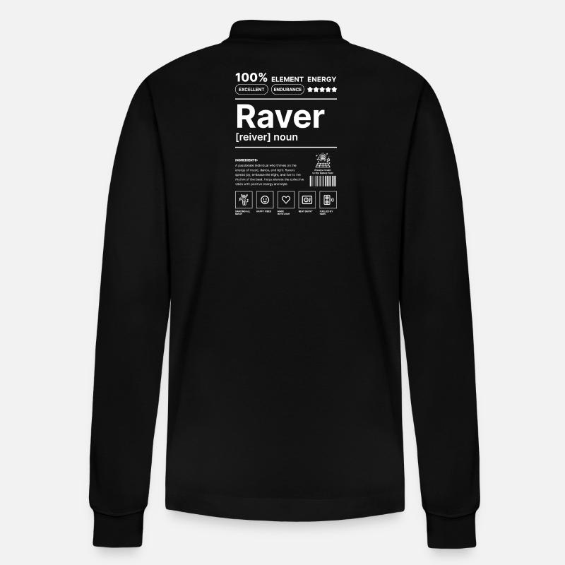 Raver-Lebensstil Weiß - Stanley/Stella Unisex Bio-Langarm-Poloshirt Prepster - Schwarz