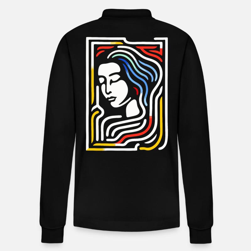 Das wunderschöne Labyrinth - Stanley/Stella Unisex Bio-Langarm-Poloshirt Prepster - Schwarz