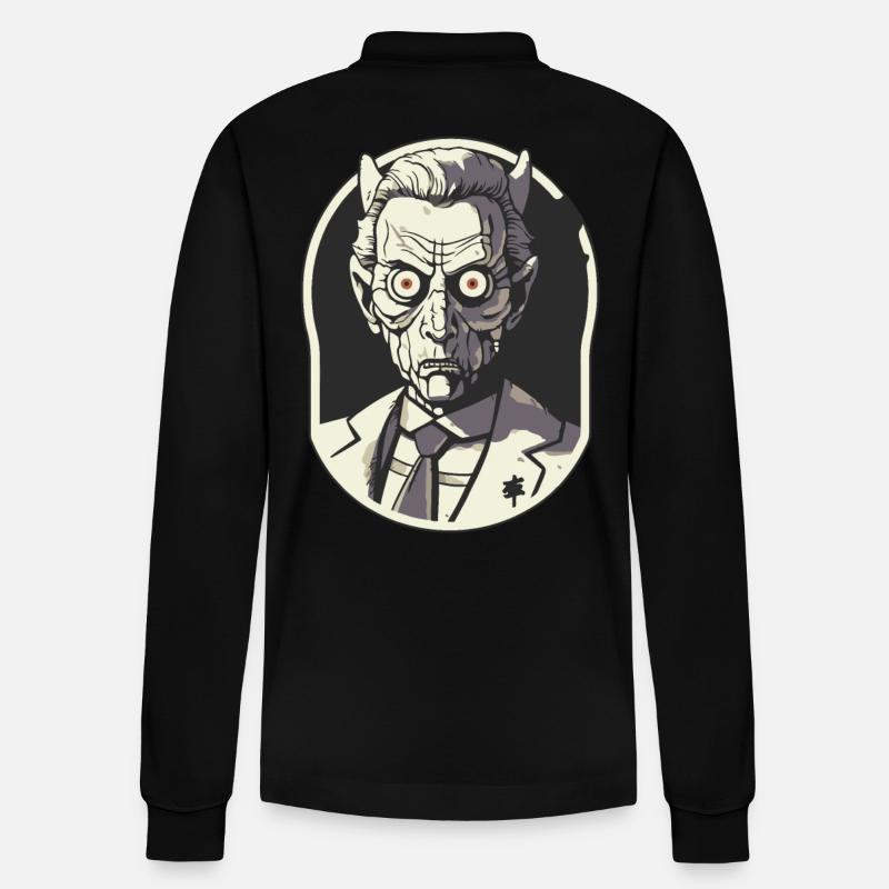 Der Direktor der Albträume - Stanley/Stella Unisex Bio-Langarm-Poloshirt Prepster - Schwarz