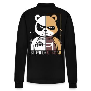 Bipolarer Polar Bär oder Eisbär - Stanley/Stella Unisex Bio-Langarm-Poloshirt Prepster - Schwarz - Hinten - Anna (173cm)