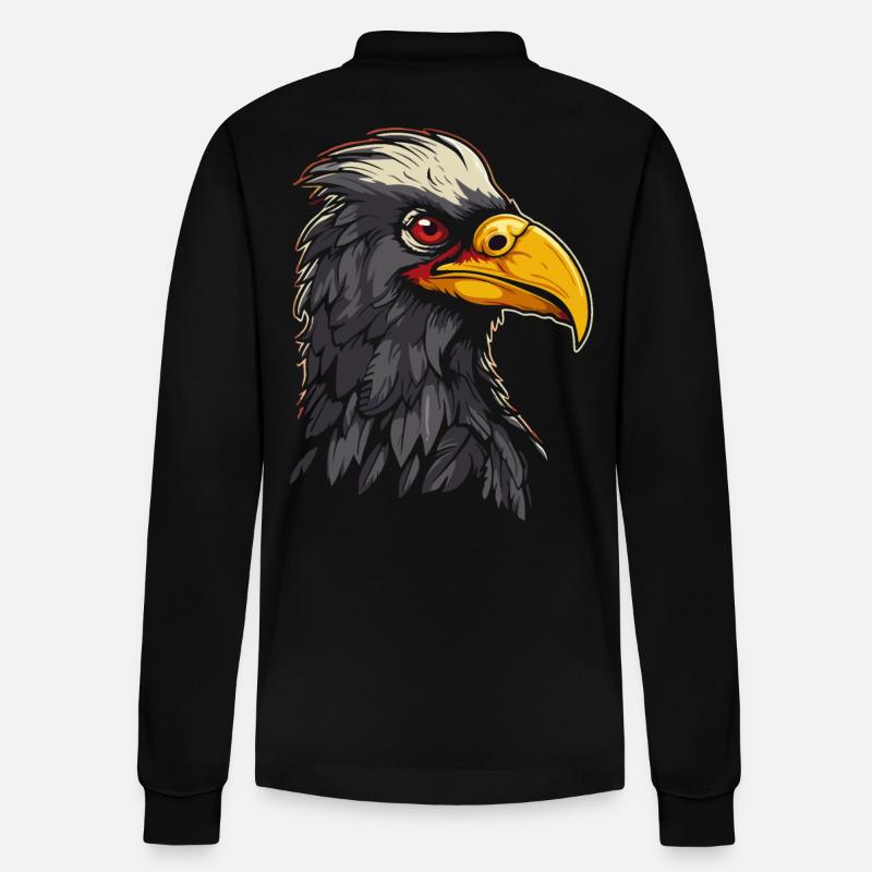 Raubvogel - Stanley/Stella Unisex Bio-Langarm-Poloshirt Prepster - Schwarz