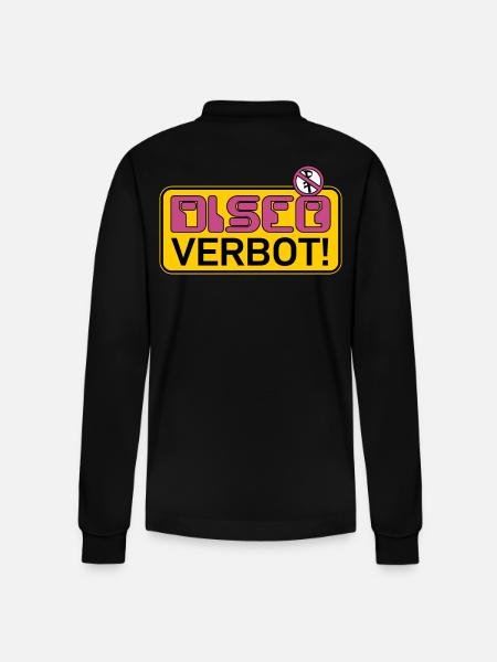 DANGER! Disco forbidden - Stanley/Stella Organic Unisex Long-Sleeved Polo Shirt Prepster - black
