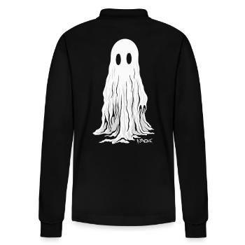 The Blanket Ghost - Stanley/Stella Organic Unisex Long-Sleeved Polo Shirt Prepster - black - Back - Anna (173cm)
