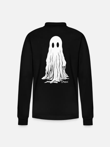 Der Decken Geist - Stanley/Stella Unisex Bio-Langarm-Poloshirt Prepster - Schwarz