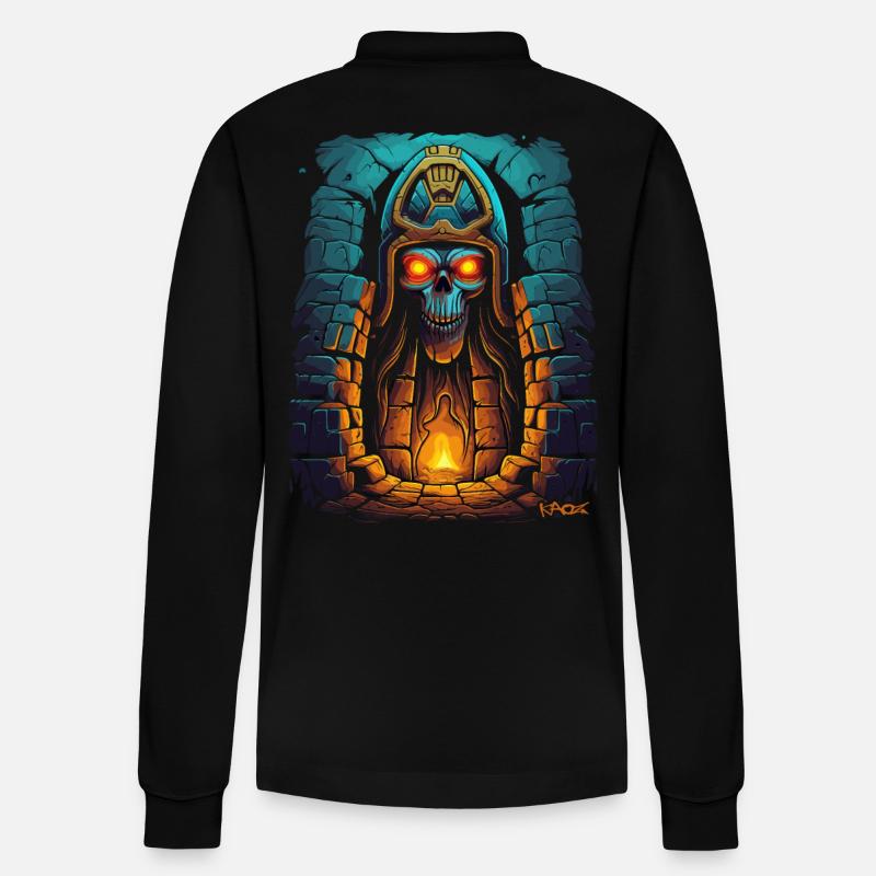 Der Pharao des Kerkers - Stanley/Stella Unisex Bio-Langarm-Poloshirt Prepster - Schwarz