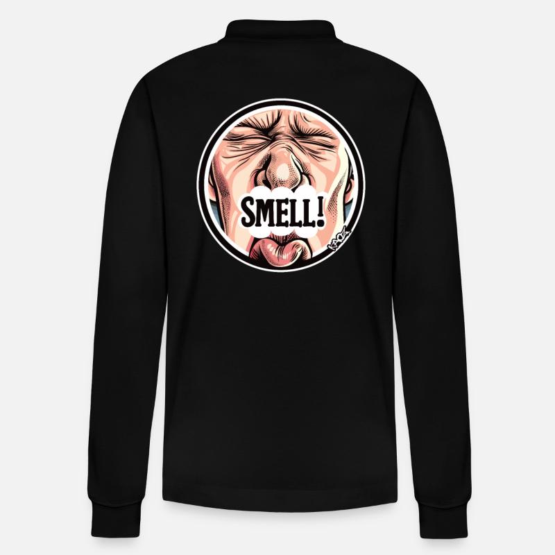 Odeur indésirable, ça pue - Polo à manches longues bio PREPSTER Stanley/Stella Unisexe - noir