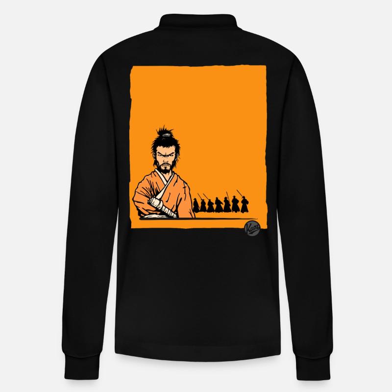 Le samouraï mortel - Polo à manches longues bio PREPSTER Stanley/Stella Unisexe - noir