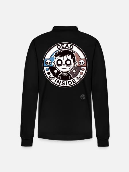 Zombie Boy: Dead Inside - Stanley/Stella Organic Unisex Long-Sleeved Polo Shirt Prepster - black